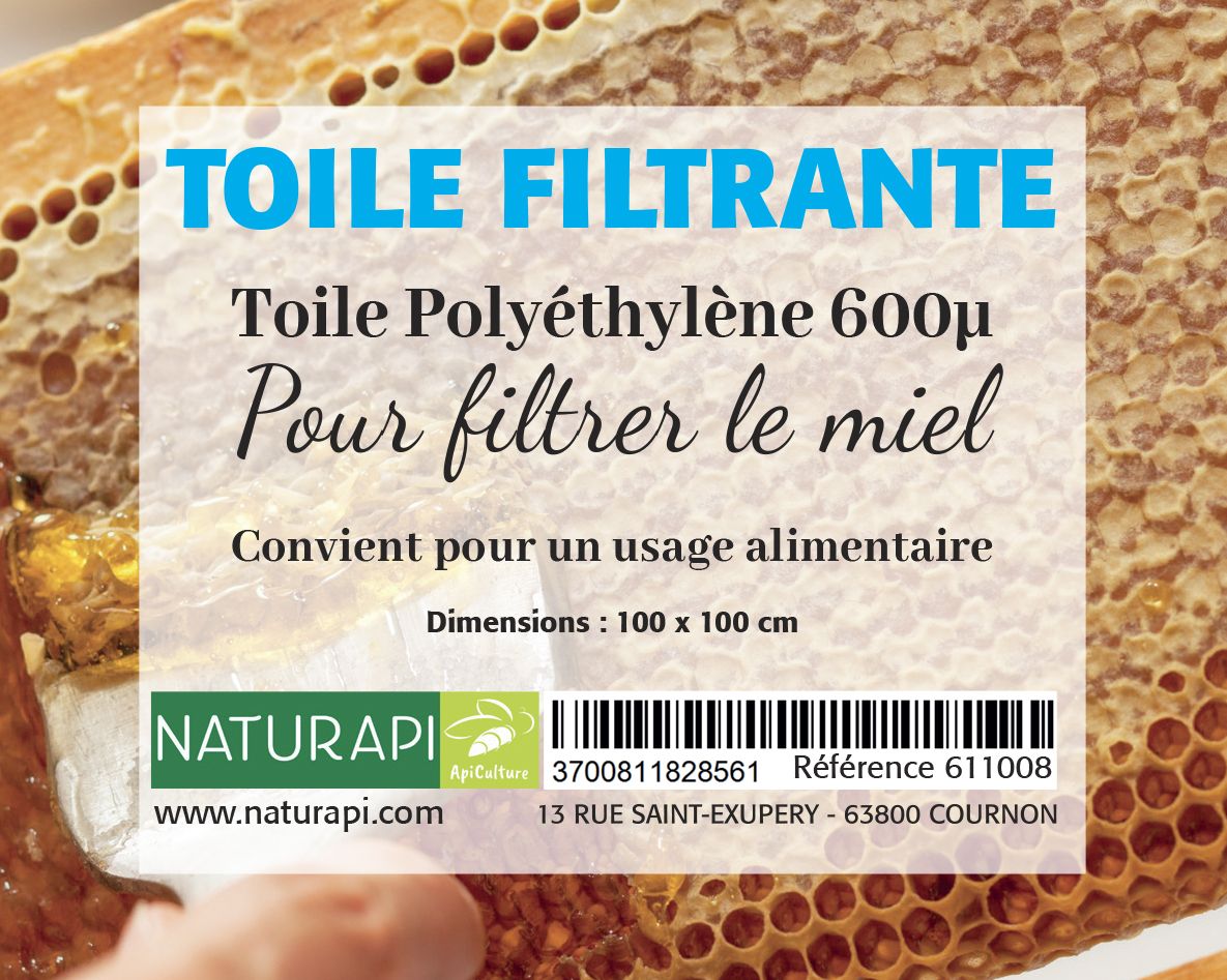 Filtre et tamis à miel - Toile filtrante alimentaire - Naturapi : Tout pour  l'apiculteur