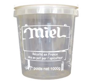 Pot plastique à languette inviolable Nicot miel750 ml (1 kg miel), LE  CARTON DE 300 - Pots Nicot - Naturapi : Tout pour l'apiculteur